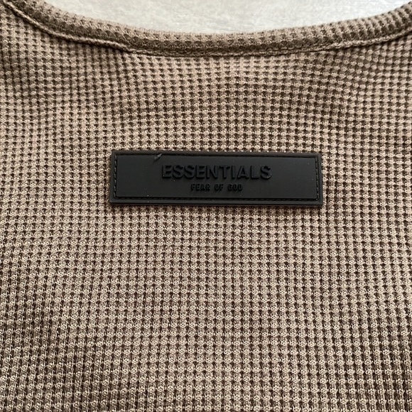 🤎 HOST PICK 🤎 FEAR OF GOD 1977 Brown Taupe Waffle Tank Top, Size XS - Picture 7 of 9